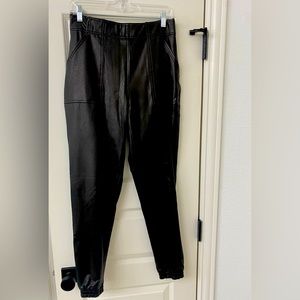 Spanx Black Leather Joggers